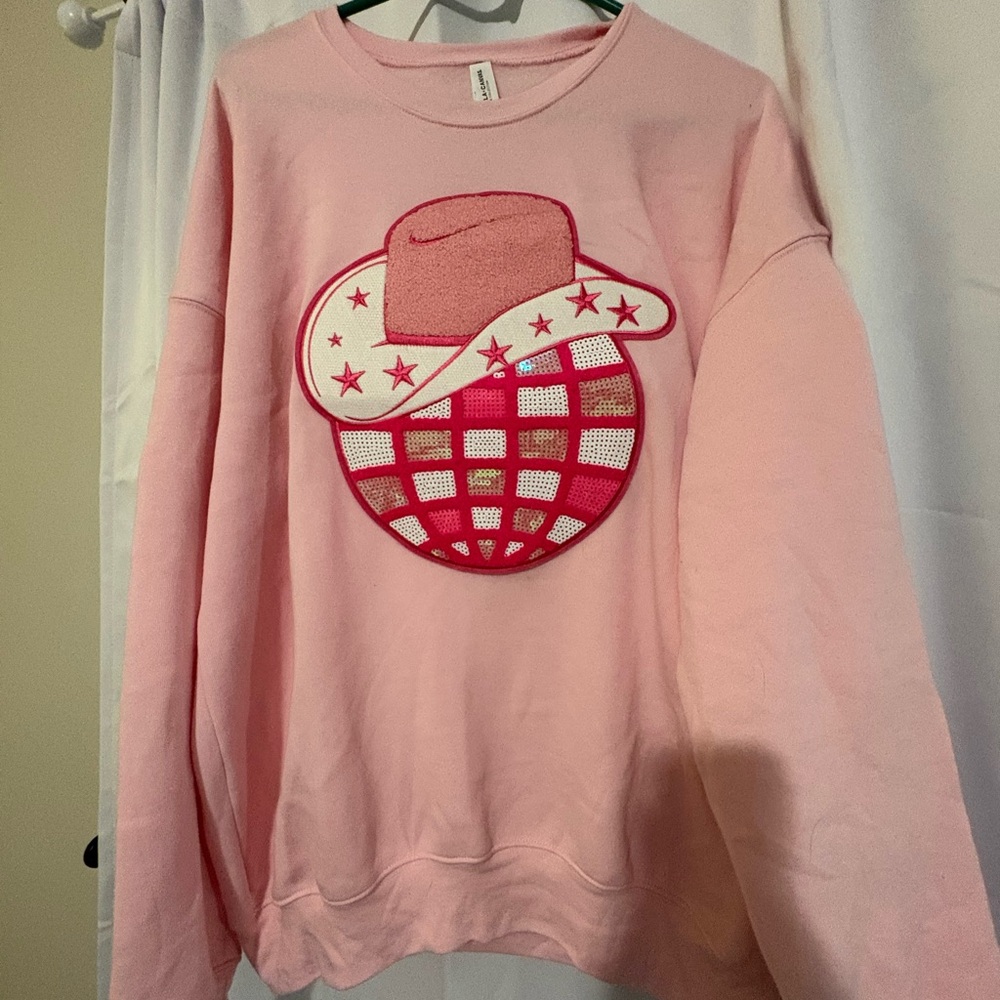 Bella Canvas Pink Fleece Sweatshirt